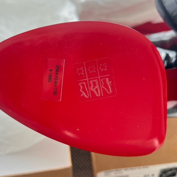 Christian Louboutin Black Croc-Embossed Platform Block Heel Ankle Boots - Picture 3 of 6